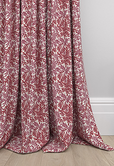 Leaf Vine, Rouge - Made to Measure Curtains